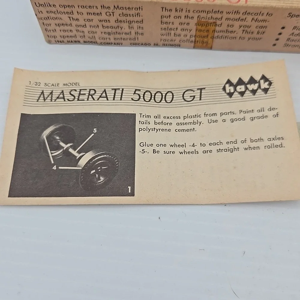 Hawk 1/32 Scale‎ Maserati 5000 GT Car  Model Kit